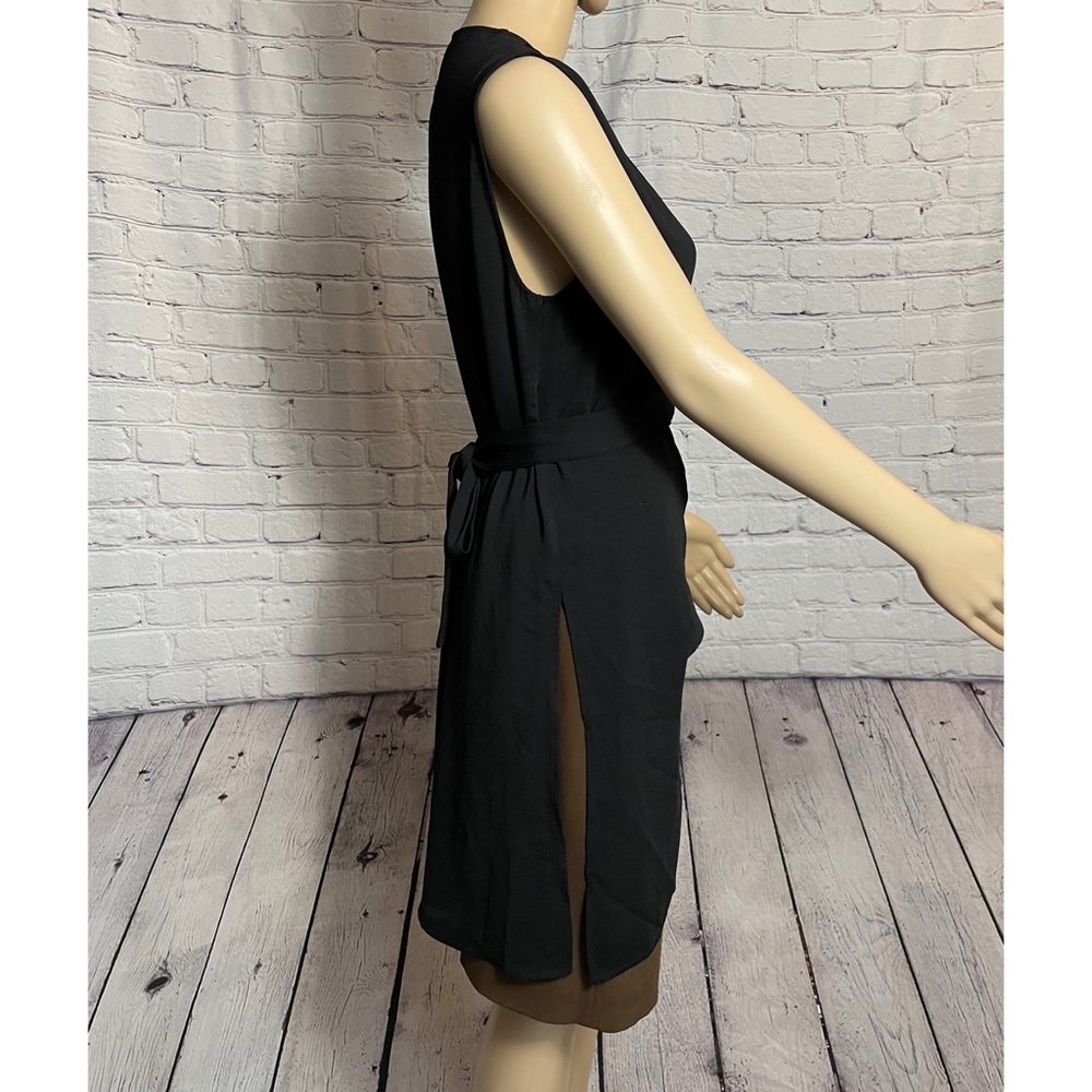 Zara Basic Collection Sleeveless Back Tie Black T… - image 3